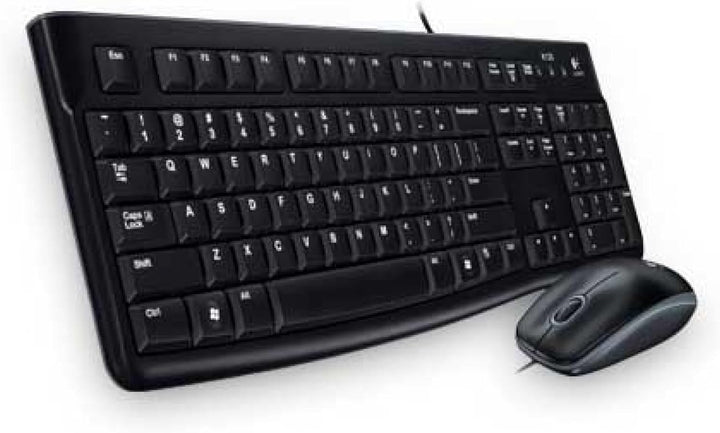 Logitech MK120 Kabelgebundenes Set mit Tastatur und Maus für Windows, Skandinavisches QWERTY-Layout