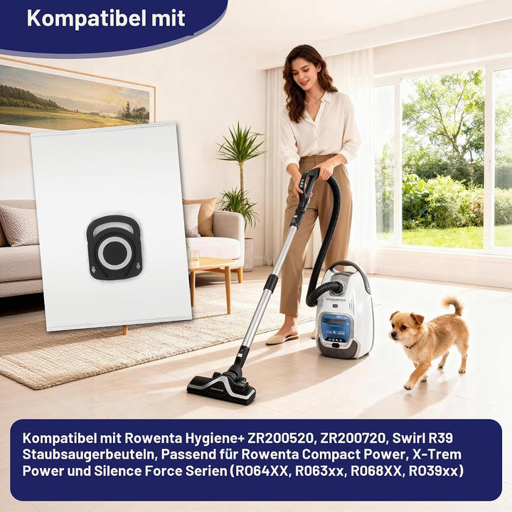 15 Stück Staubsaugerbeutel für Rowenta Hygiene + ZR200720/ ZR200520 ZR200920,für Rowenta Silence For