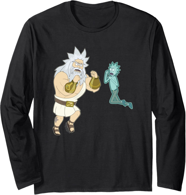 Rick und Morty Gott kämpfen Langarmshirt