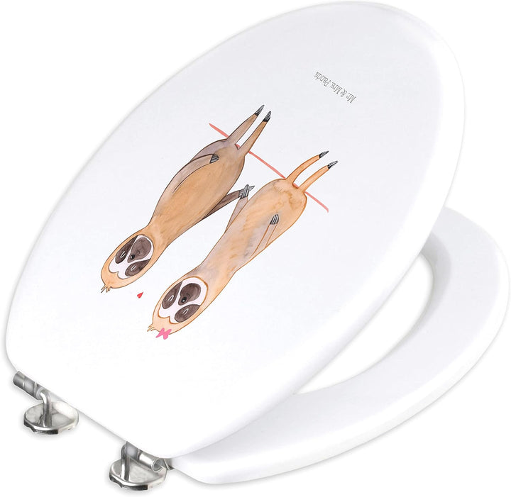 Mr. &amp; Mrs. Panda Motiv WC Sitz Faultier Pärchen - Geschenk, Klodeckel, Faultier Deko, Toilette, Klob