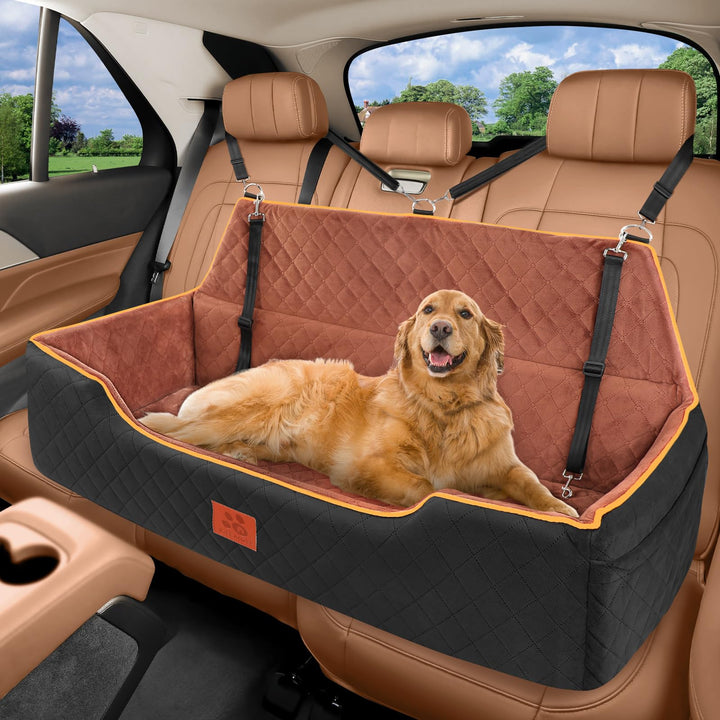 Grosse Hundesitzbank für Hunde unter 100 Pfund, Fully Detachable & Washable with Thick Cushion (schw