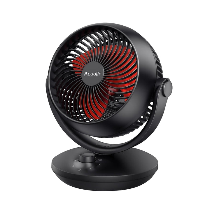Acoolir Ventilator Leise, 24dB Ultra Powerful Tischventilator, 100° & 70° Oszillation, 3 Geschwindig