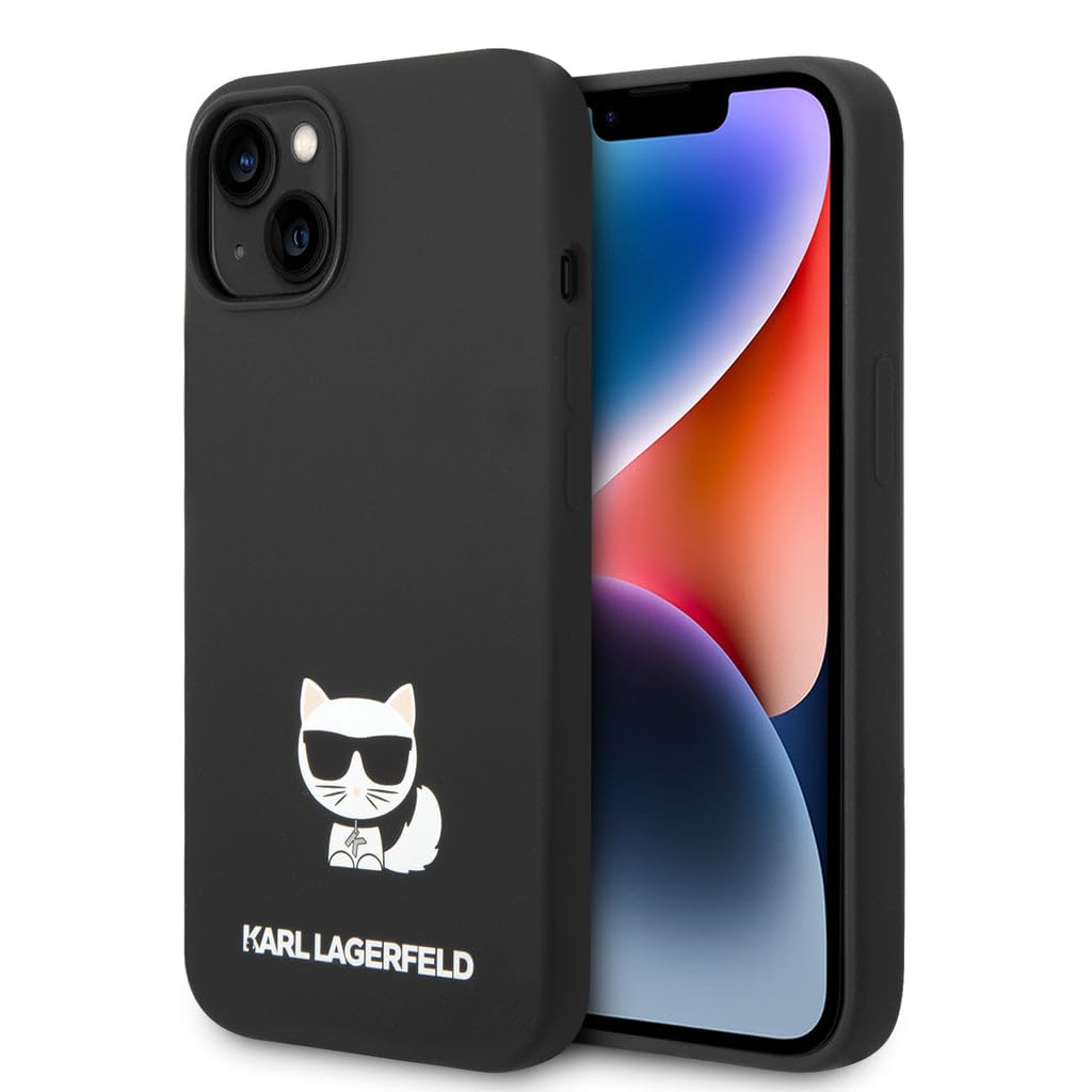 Karl Lagerfeld KLHCP14MSLCTBK Hülle für iPhone 14 Plus 6,7" hardcase schwarz/Black Silicone Choupett