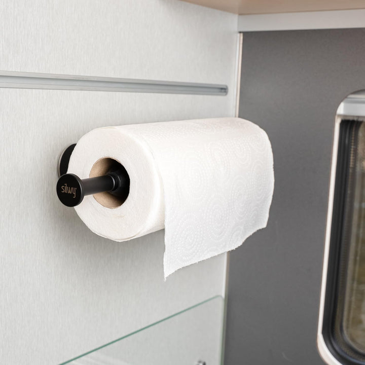 silwy® Magnetischer Küchenrollenhalter – Haftet ohne Bohren auf Metallflächen & Metall-Leiste – Flex