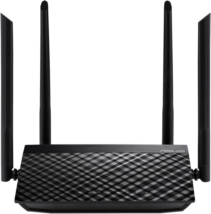 ASUS RT-AC1200 V2 Router (WiFi 5 AC1200 MIMO, 4x Fast Ethernet LAN, App Steuerung, DFS, IPv6) RT-AC1