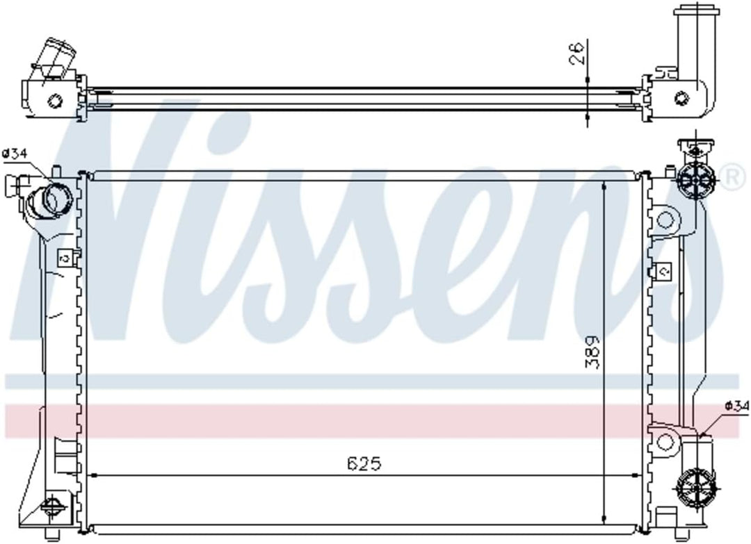 Nissens 64667A Kühler, Motorkühlung