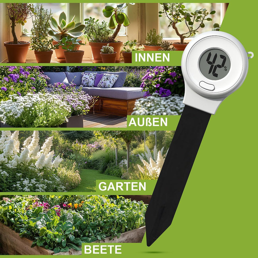 Royal Gardineer Pflanzenwassermonitore: 12er-Set Digitale Boden-Feuchtigkeitsmessgeräte für Pflanzen
