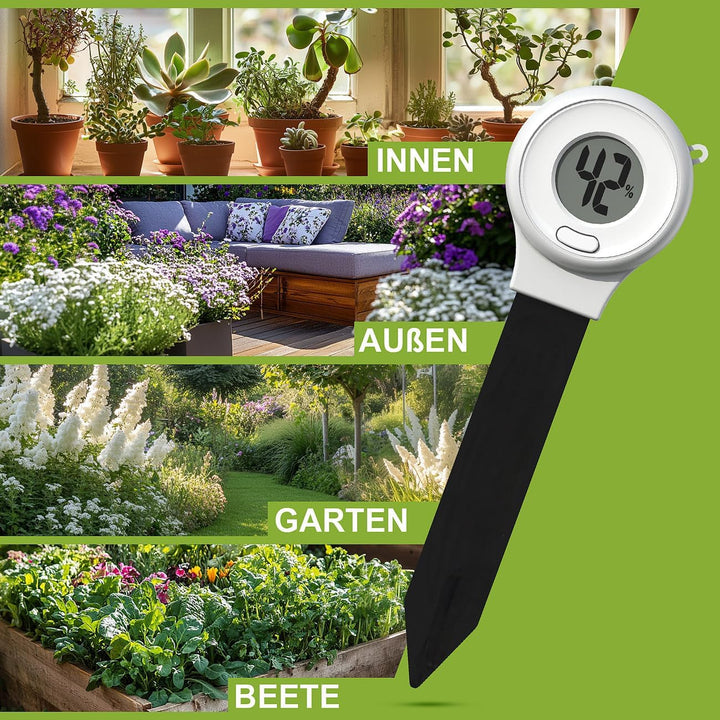 Royal Gardineer Pflanzenwassermonitore: 12er-Set Digitale Boden-Feuchtigkeitsmessgeräte für Pflanzen