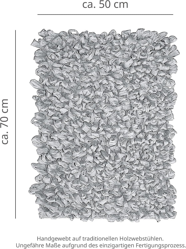 Lashuma Badeteppiche waschbar Rauch - Grau, extra weiche, Flauschiger Badvorleger 50x70 cm 50x70 cm