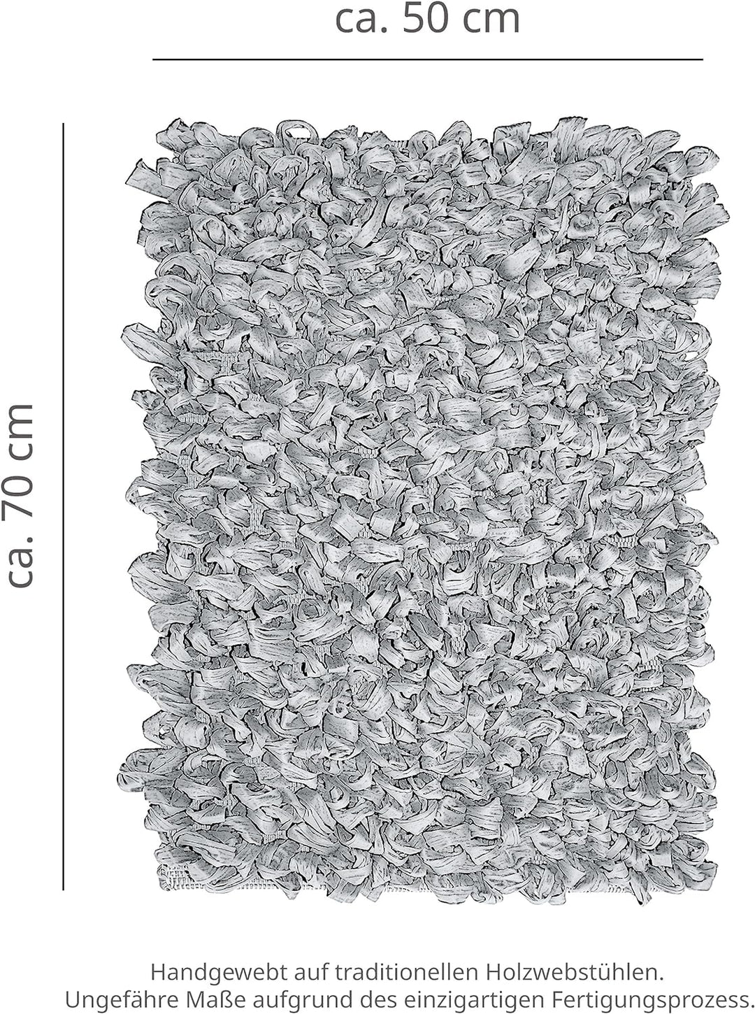 Lashuma Badteppiche für Fussbodenheizung Farbe: Schwarz kleine Badmatte Grösse: 50x70 cm 50x70 cm Sc