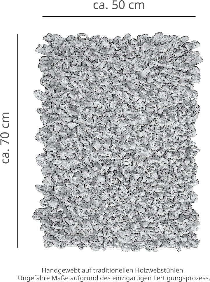 Lashuma Badezimmer Teppich Jeansblau, geeignet für Fussbodenheizung 50x70 cm 50x70 cm Jeansblau, 50x