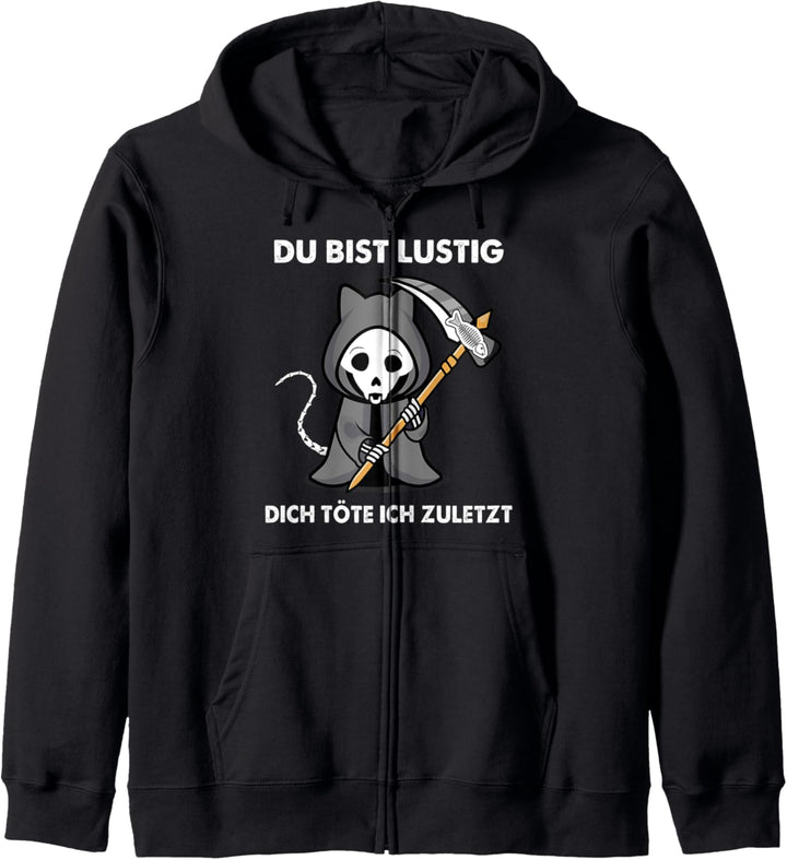 Halloween Katze Du Bist Lustig Dich Töte Ich Zuletzt Kapuzenjacke