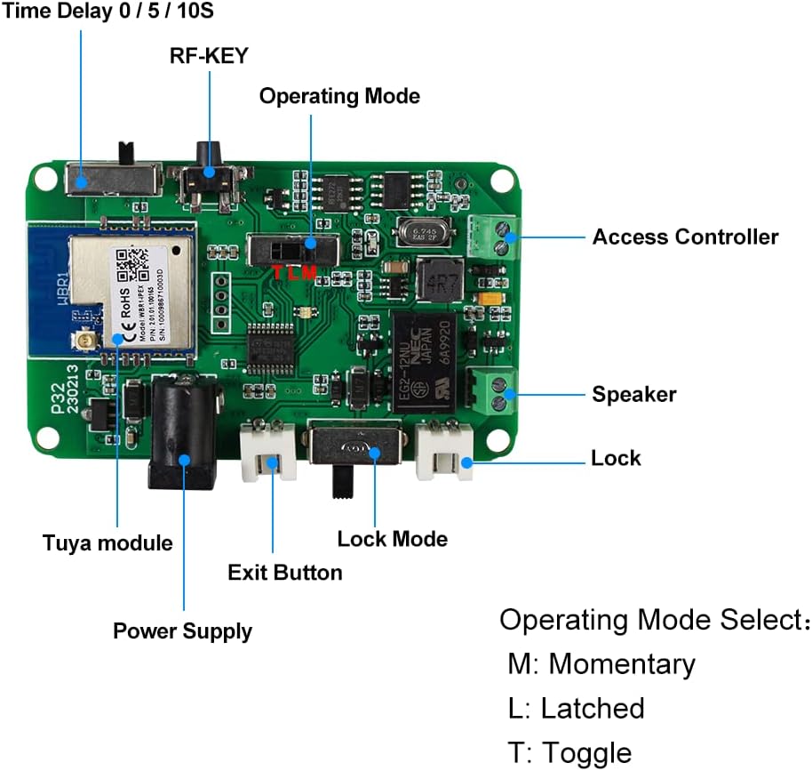 WiFi Tuya Tür Access Control System Kit Drahtlose Tor Türöffner Fernbedienung Entsperren Smartphone