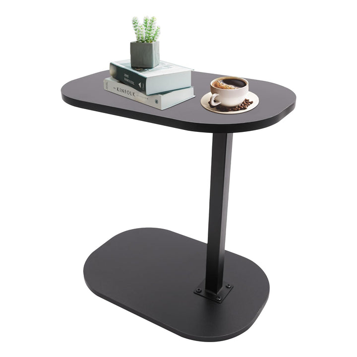 TTISJHK C-förmiger Beistelltisch höhenverstellbar 45–80cm, drehbare &amp; neigbare Tischplatte, Sofatisc