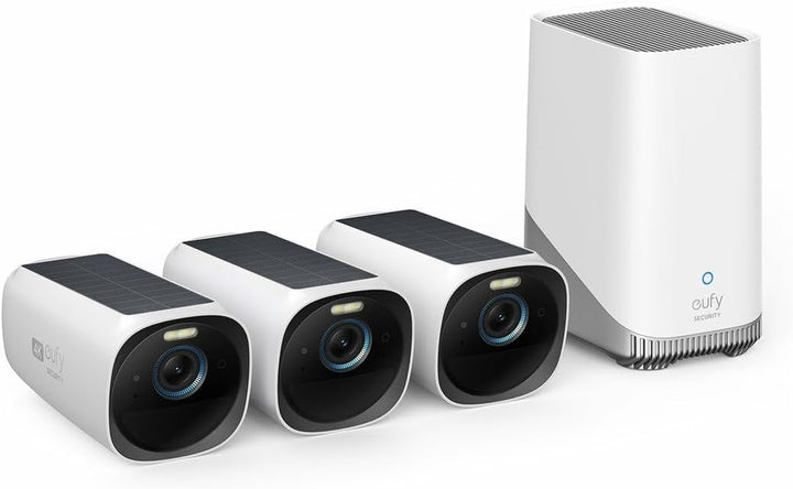 eufy Security S330 eufyCam 3, überwachungskamera aussen, 4K kabellose überwachungskamera solar 3+1 m