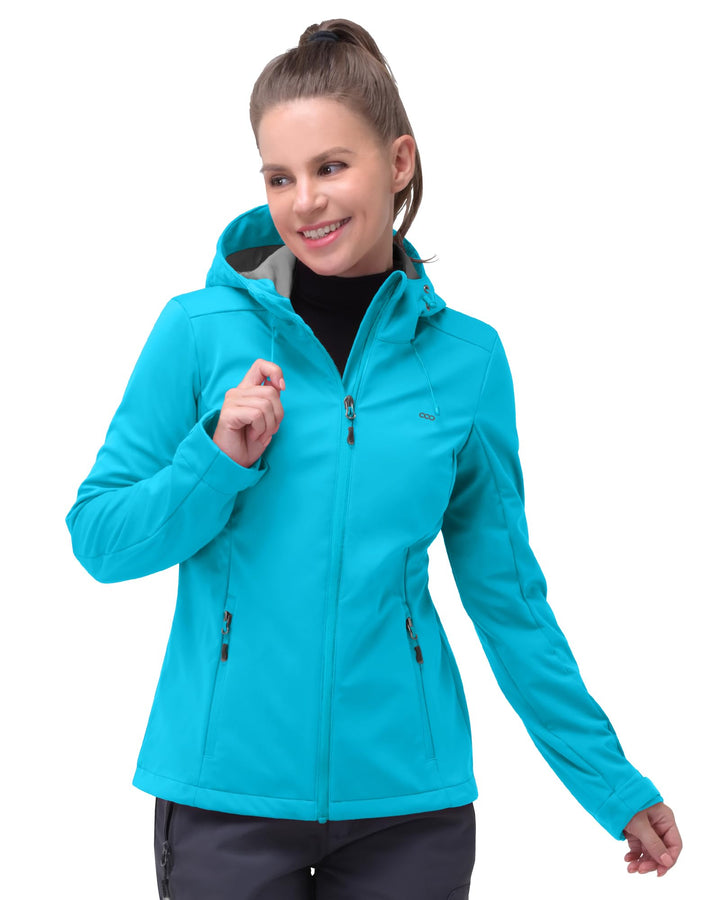 33,000ft Damen Softshelljacke Wasserdichte Winddichte Funktionsjacke Atmungsaktive Übergangsjacke Le