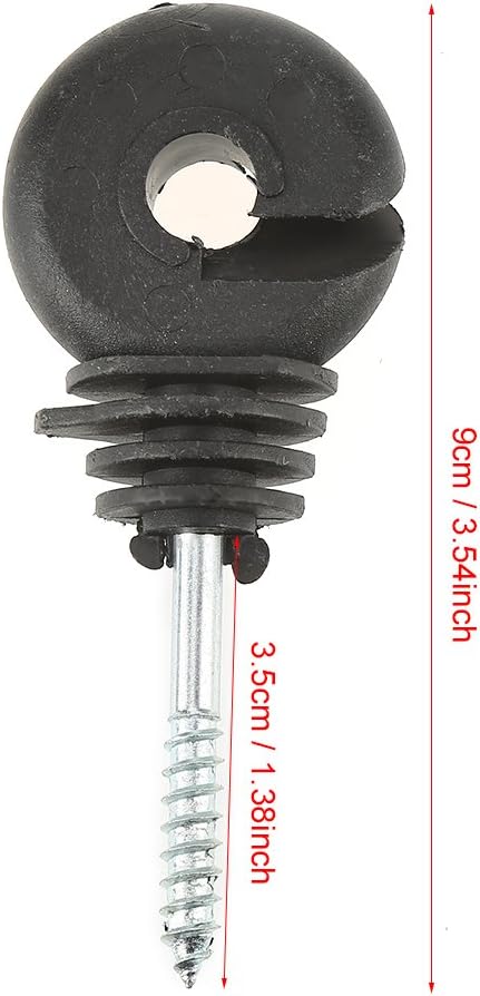 Wifehelper Ringisolator zum Einschrauben, 50 Teile/Satz Schwarzer Ringisolator zum Einschrauben für