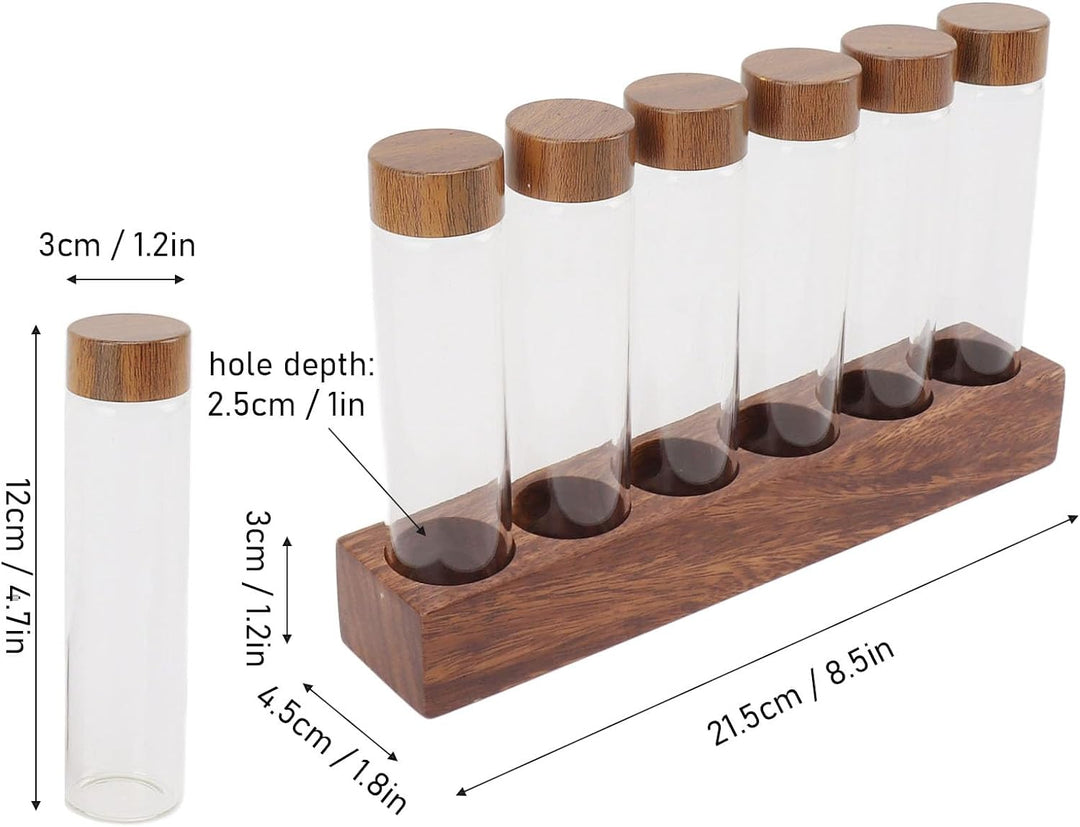 Kaffeebohnen-Aufbewahrungsröhrchen Einzeldosis, 6PCS oder 12PCS Kaffeebohnenkeller, Dosierglasfläsch