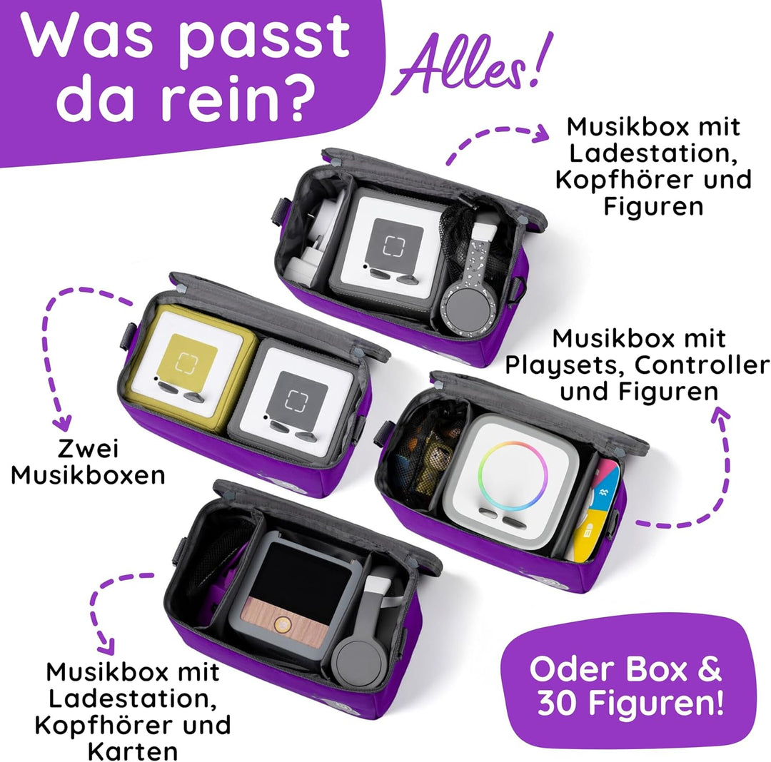 fantifant Musikbox Tasche für Toniebox [ + Netzbeutel für Tonie Aufbewahrung ] Flexible TRANSPORTTAS