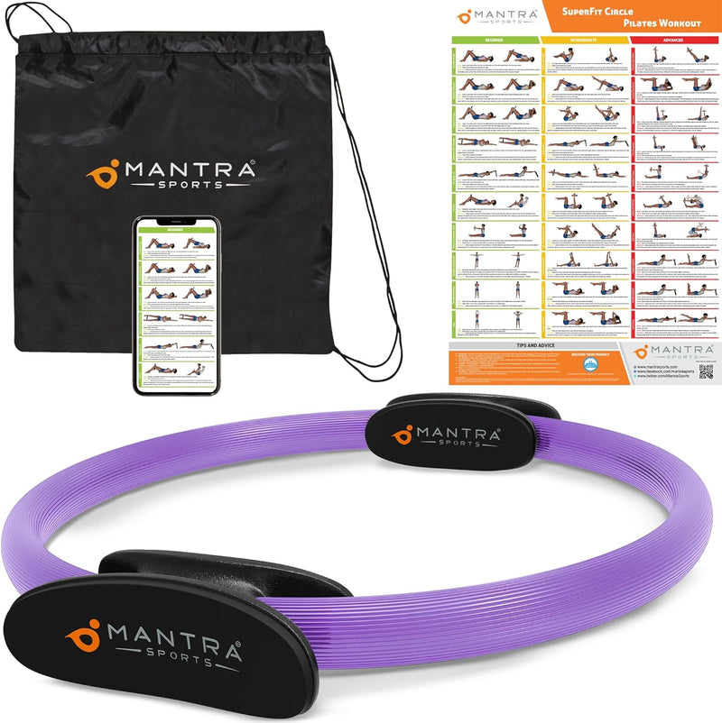 MANTRA SPORTS Pilates Ring Fit Fitness Ring Beckenbodentrainer für Frau & Männer, Beckenboden Traini