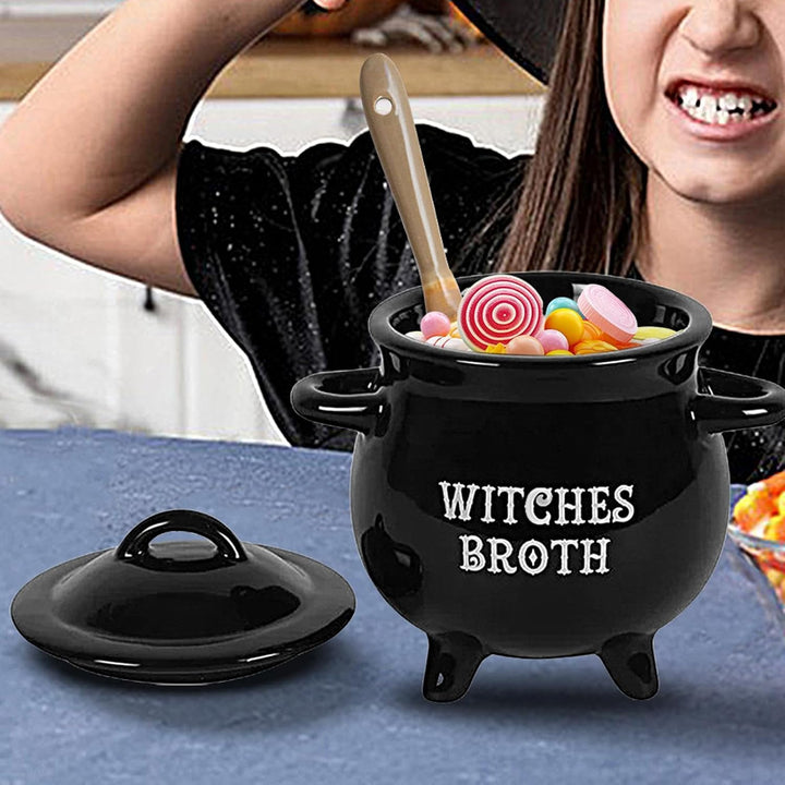 Generisch Suppen- Keramik, Schwarzer SuppenDekoration | Halloween Hexeneimer Für Themen-Partys, Grus