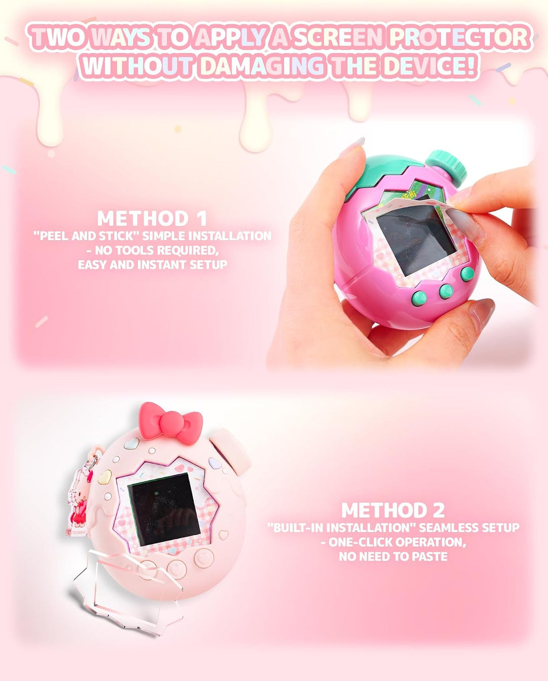 Kuitmor Sweetheart Chocolate Silikonhülle kompatibel mit Tamagotchi Paradise, weiche Schutzhülle mit