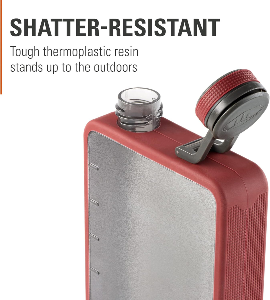 GSI Outdoors Boulder Flask Thermosflasche, Unisex, für Erwachsene 16 Fluid Ounces Haute, Rot, 16 Flu