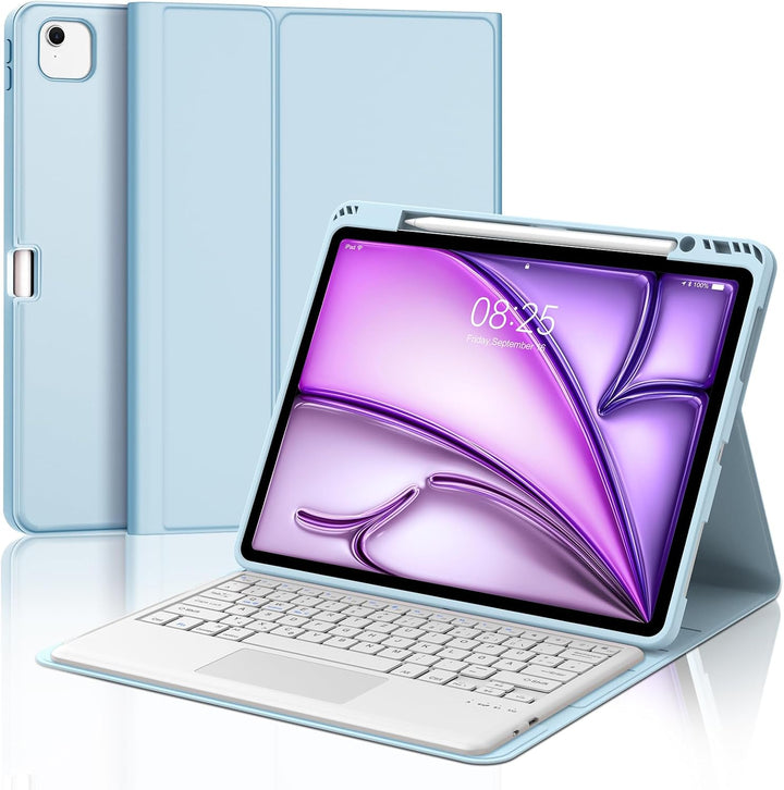 IVEOPPE Tastatur für iPad Air 13 2024 (M2), Hülle mit Tastatur für iPad Air 13" Con Touchpad, Magnet