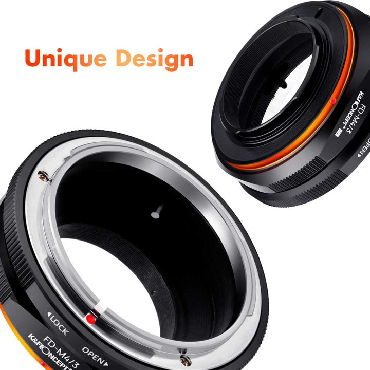 K&F Concept M13125 FD-M4/3 Hochpräziser Adapterring Objektivadapter Canon Adapter Objektiv Adapterri