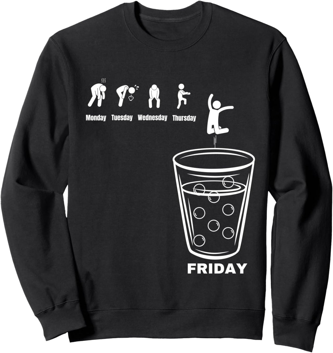 Woche eines Pfälzers - Schorleglas Weinglas Weinfest Schoppe Sweatshirt