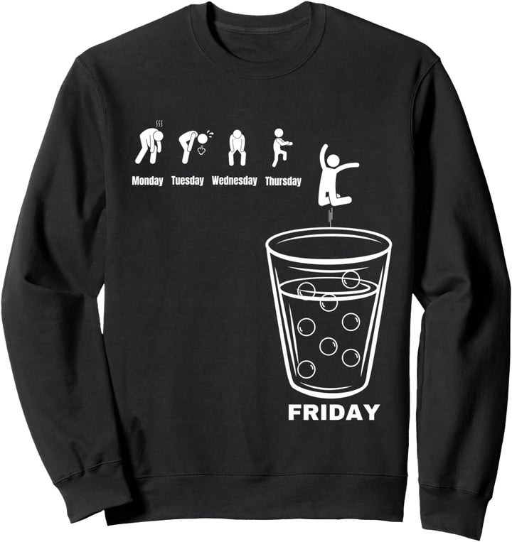 Woche eines Pfälzers - Schorleglas Weinglas Weinfest Schoppe Sweatshirt