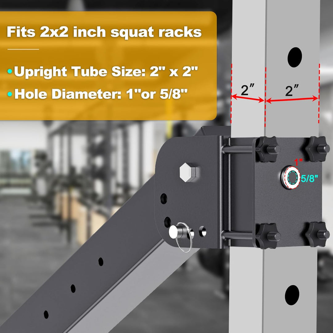 Kipika Power Rack Jammer Arms – Verstellbare Höhe & Winkel Hebelarmsystem für Power Cages mit 1,6 cm