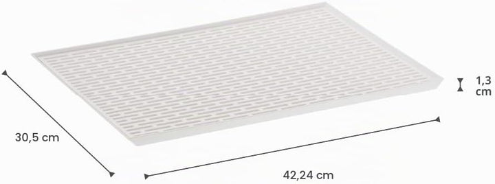 Yamazaki 3328 TOWER Breites Glas- und Becher-Abtropfgestell, weiss, ABS-Harz, minimalistisch, 42.5 x