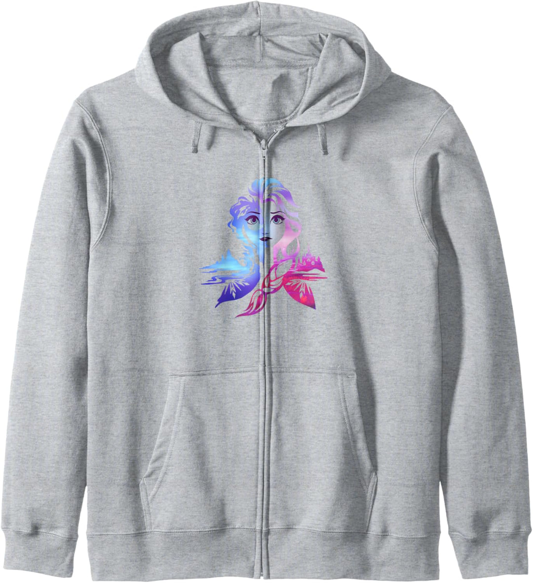 Disney Frozen 2 Elsa Two Tone Gradient Portrait Kapuzenjacke