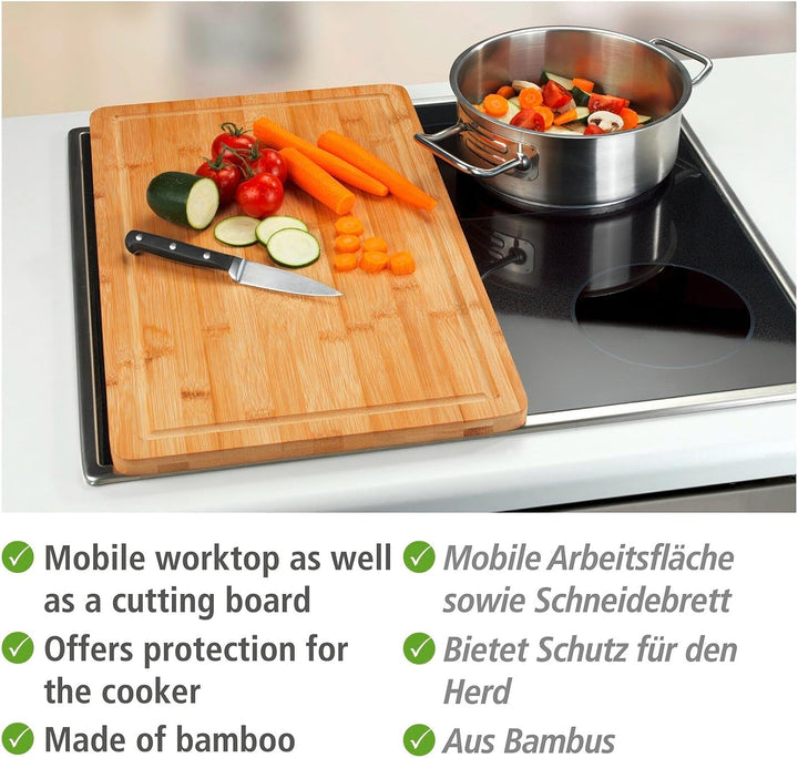 WENKO Herdabdeckplatte Bambus
