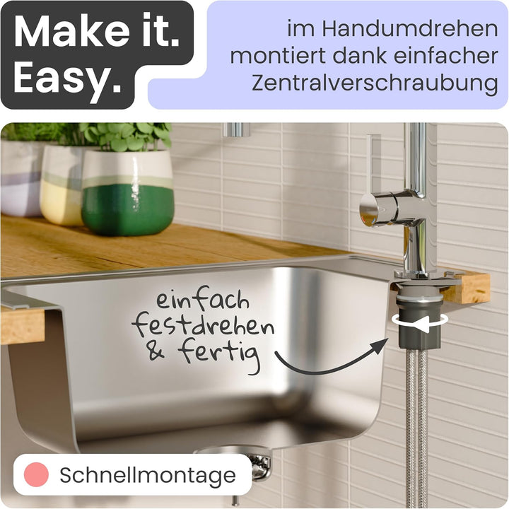 instmaier K4 | Wasserhahn für die Küche | Spültischarmatur mit flexibler Geschirrbrause | Mischbatte