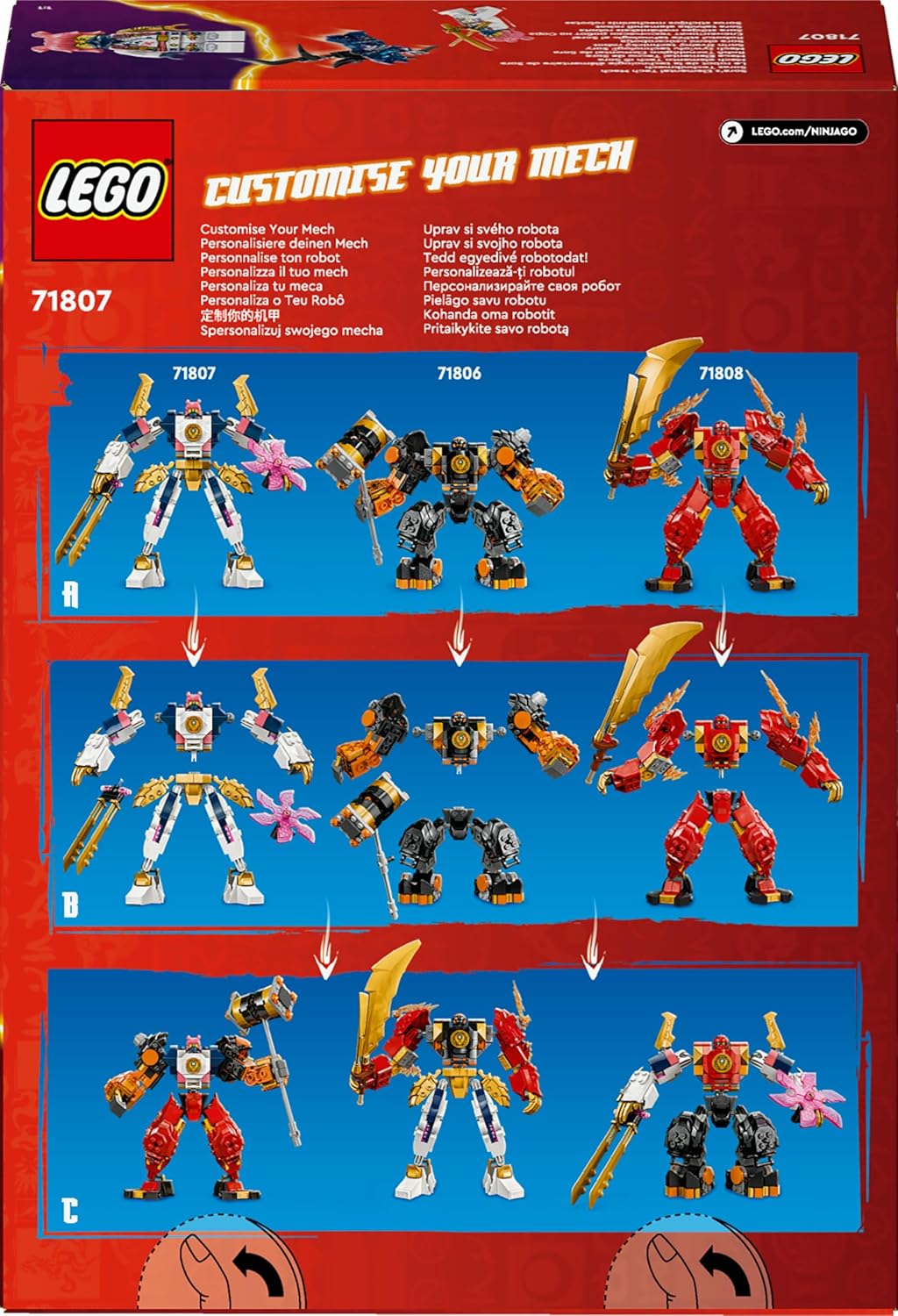 LEGO NINJAGO Soras Technikmech, Actionfiguren-Spielzeug für Kinder, Ninja-Set mit Figuren inkl. Sora