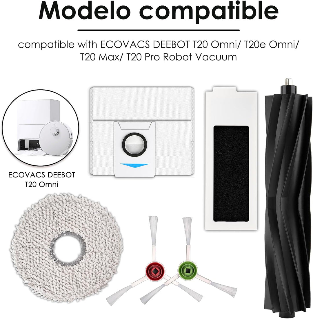 (21 Stück) T20 Omni Ersatzteile Zubehör Set für ECOVACS DEEBOT T20 Omni/ T20e Omni/ T20 Max/ T20 Pro