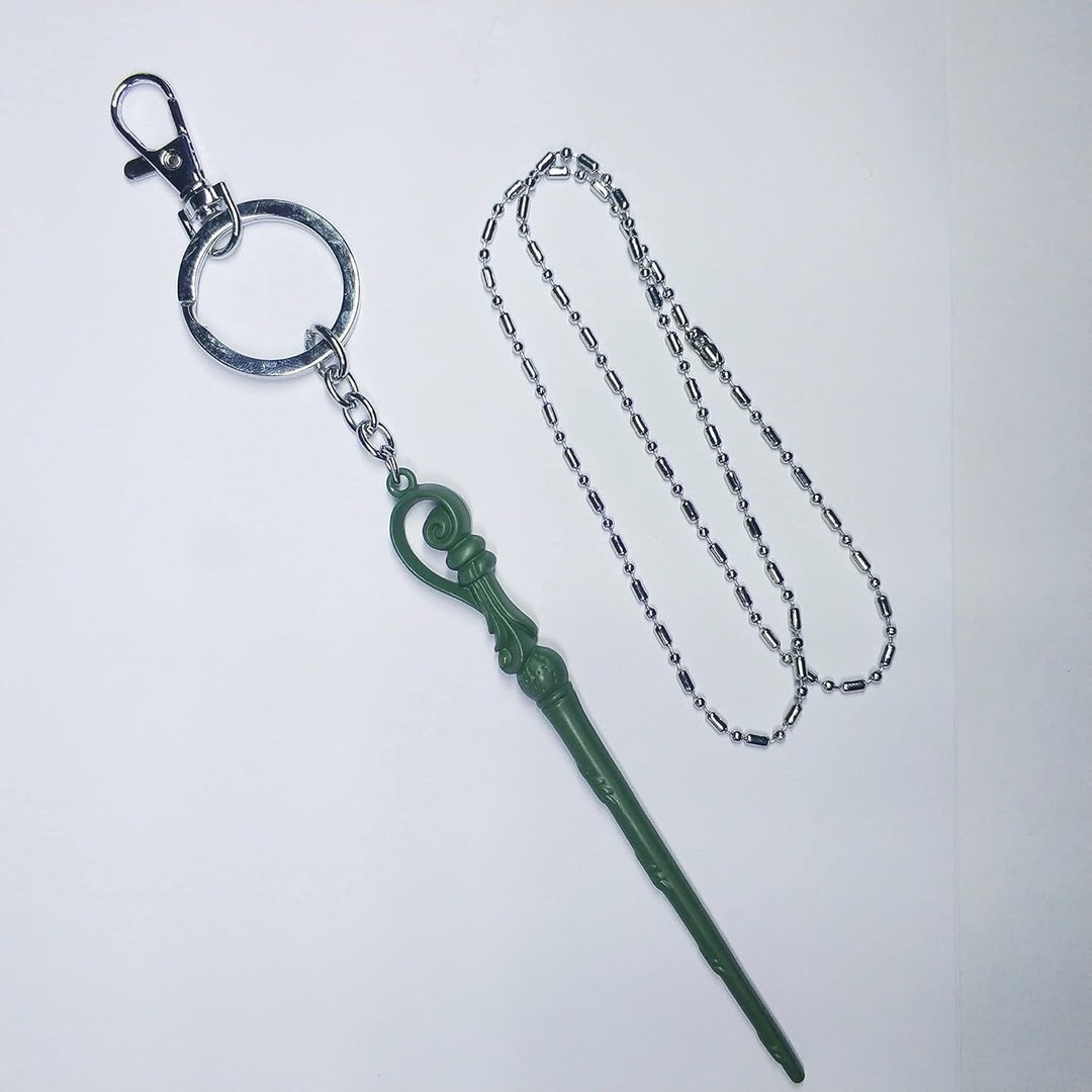 11 Stück Magic Zauberstab Ketten Set Hermine Dumbledore Metall Zauberer Zauberstäbe Stick fur Erwach