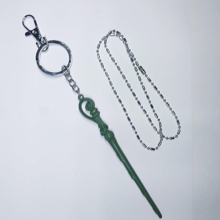 11 Stück Magic Zauberstab Ketten Set Hermine Dumbledore Metall Zauberer Zauberstäbe Stick fur Erwach