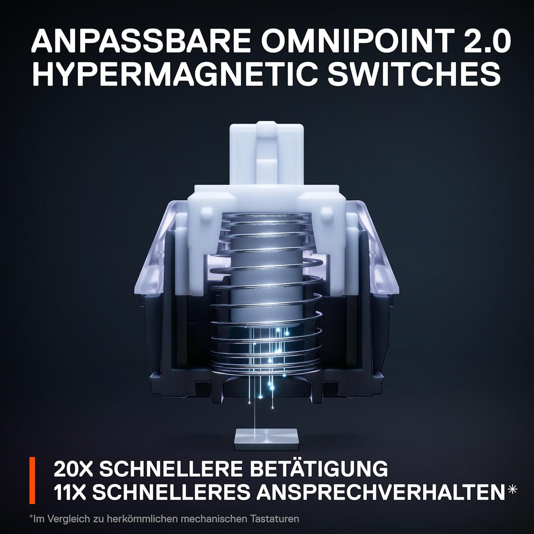 SteelSeries Apex Pro Mini Wireless HyperMagnetic Gaming-Tastatur – Die weltweit schnellste Tastatur