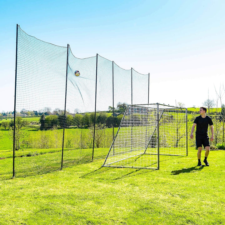 FORZA Stop That Ball™ - Ball Stopp Netz und Pfostensystem mit Bodenhülsen – Multi-Sport Ball Stopp N
