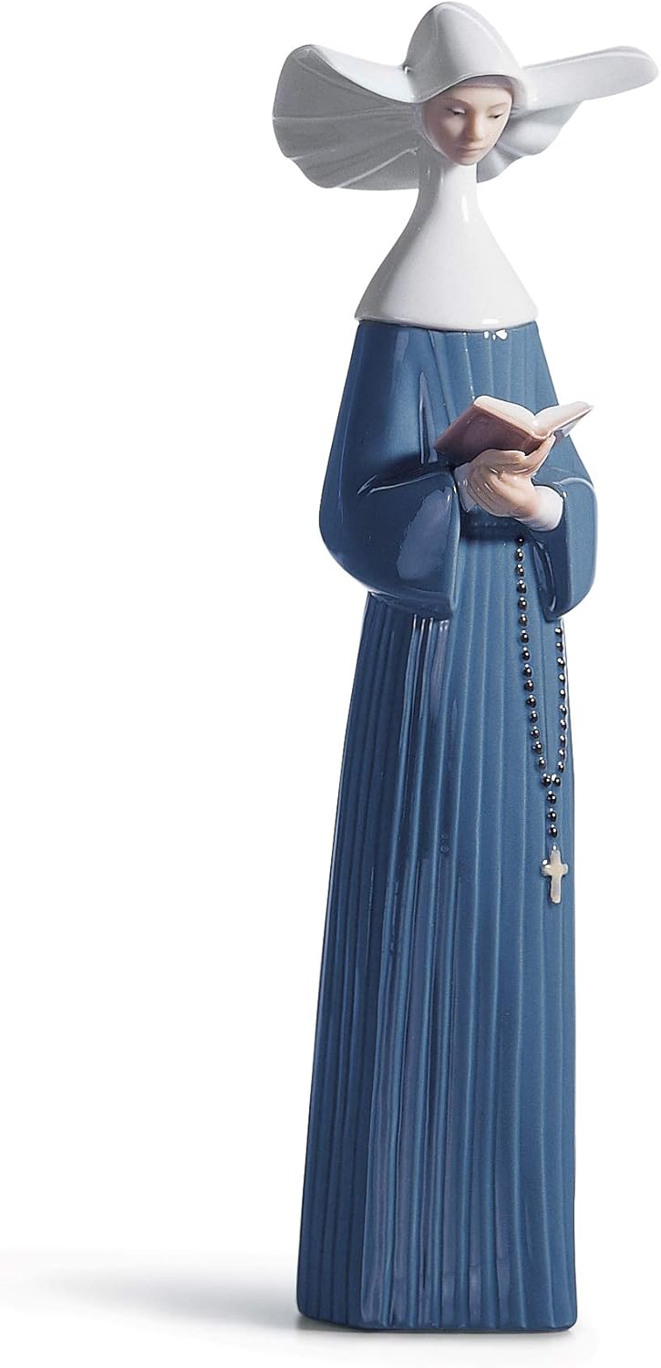 LLADRÓ Figur Lesende Nonne. Nonne. Porzellan.