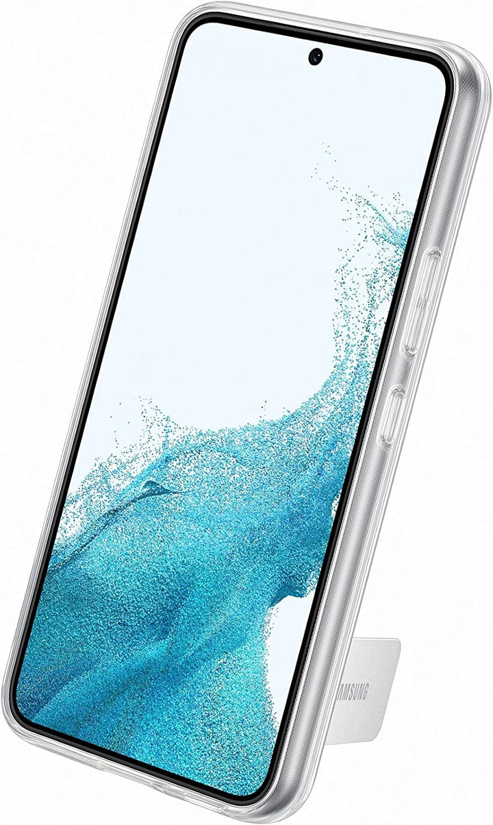 Samsung Clear Standing Cover Smartphone Cover EF-JS901 für Galaxy S22, Handy-Hülle, ausklappbarer St