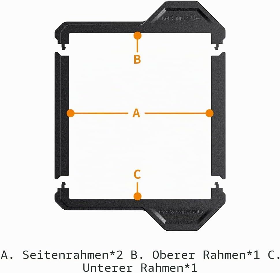 K&amp;F CONCEPT Nano X-PRO Filterschutzrahmen Filterzubehör für 100 * 100mm Rechteckfilter(2 Stück) 100x