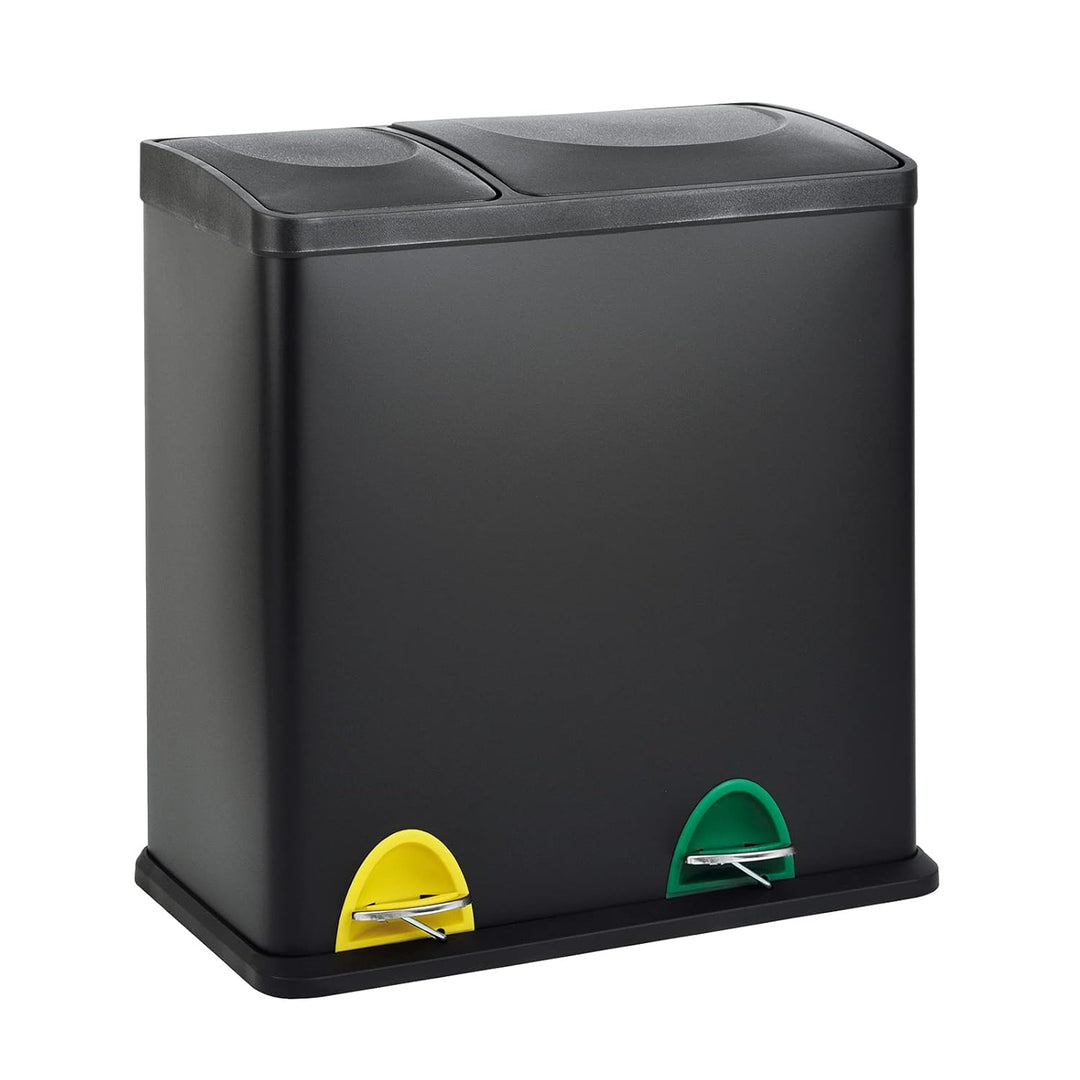 SVITA TC2Combo35 Mülleimer 35Liter kombiniert 12L+23L doppelt Abfalleimer Küchen-Eimer 2er- Mülltren