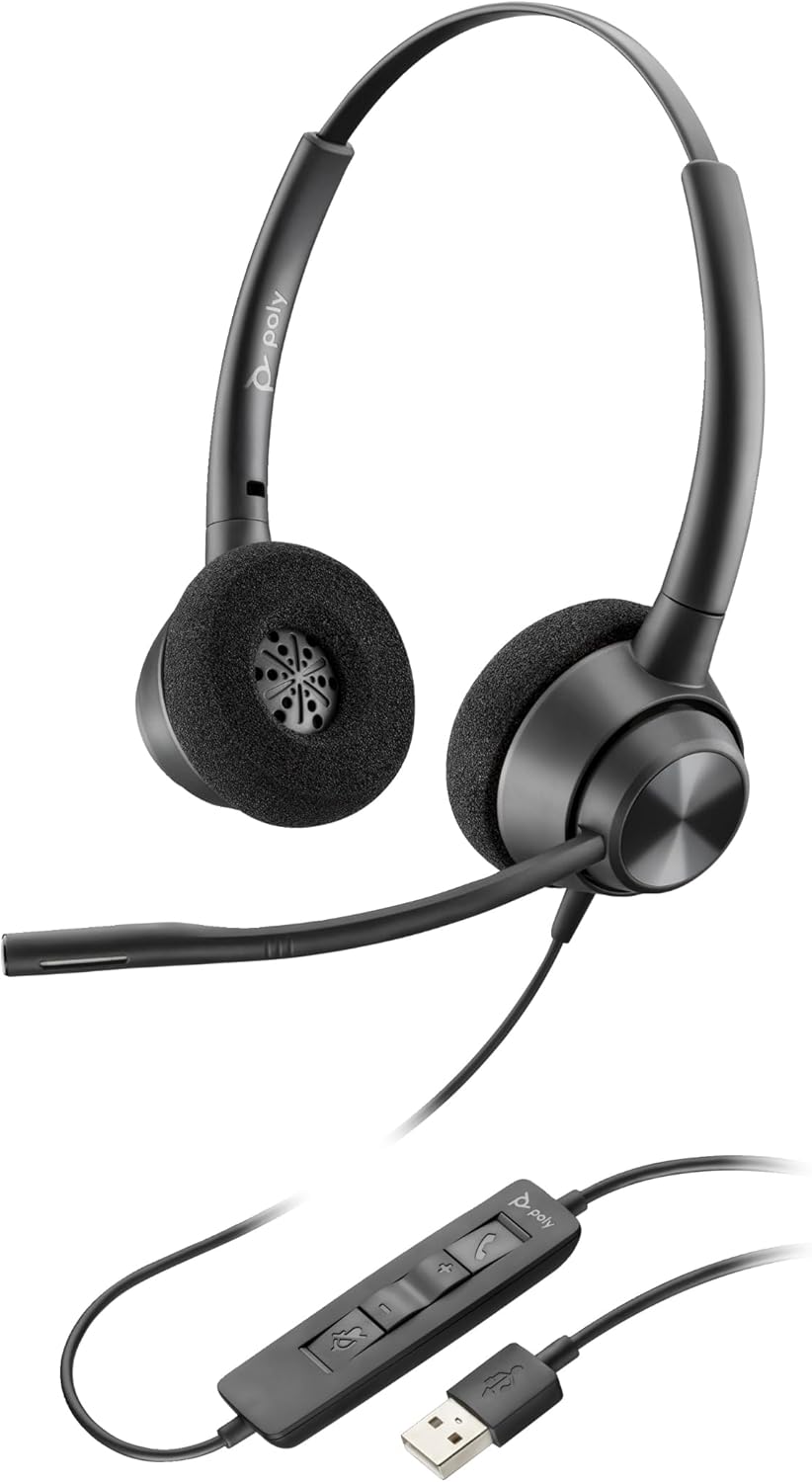 HP Poly EncorePro 310 300 series Headset On-Ear kabelgebunden USB-A Schwarz