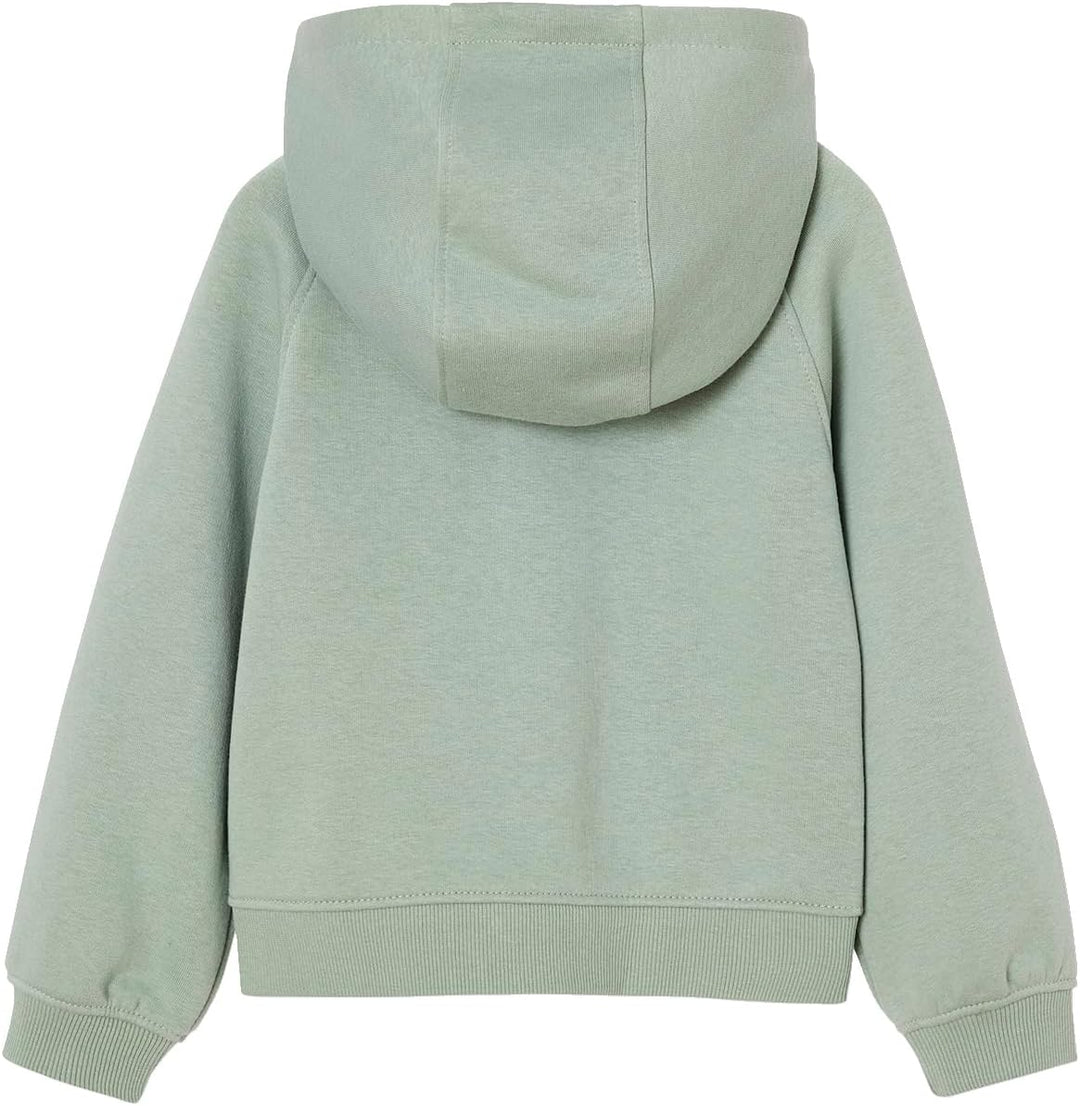 Vertbaudet Mädchen Kapuzensweatjacke für Sport und Freizeit mit Recycling-Polyester Vert 92-98, Vert