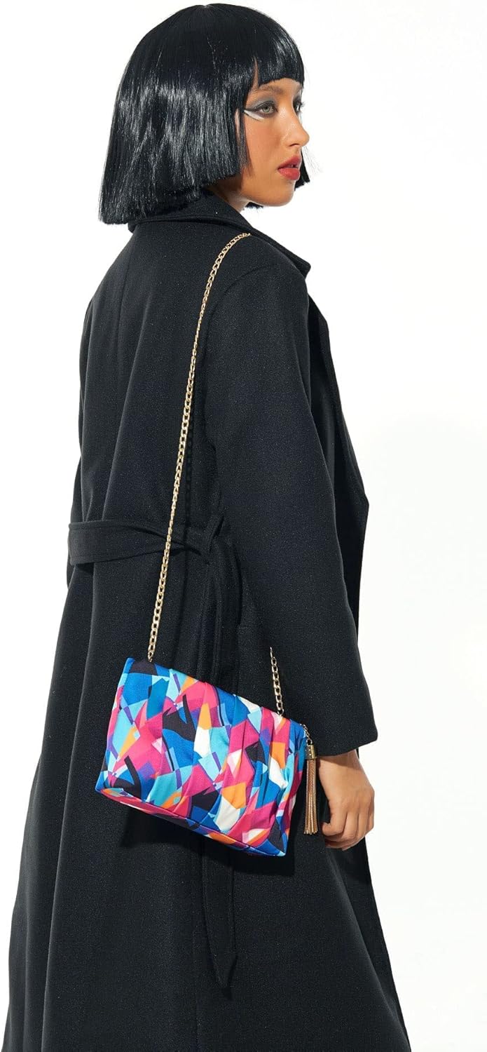 JURLEA Clutch Damen Damen Seide Clutch Hochzeit Dinner Bag Kette Seide Umhängetasche Abend Braut Pro