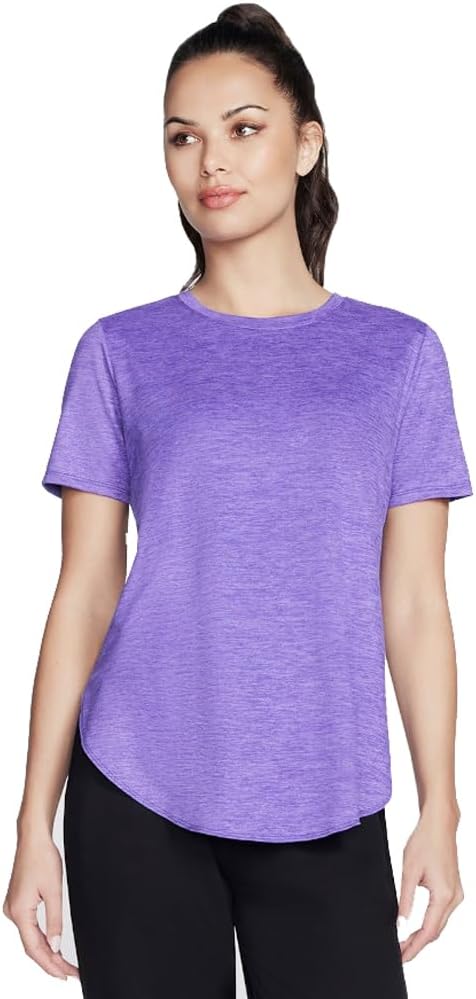 Skechers Damen Godri Swift T-Shirt (1er Pack), Afterparty/Paisley Purple